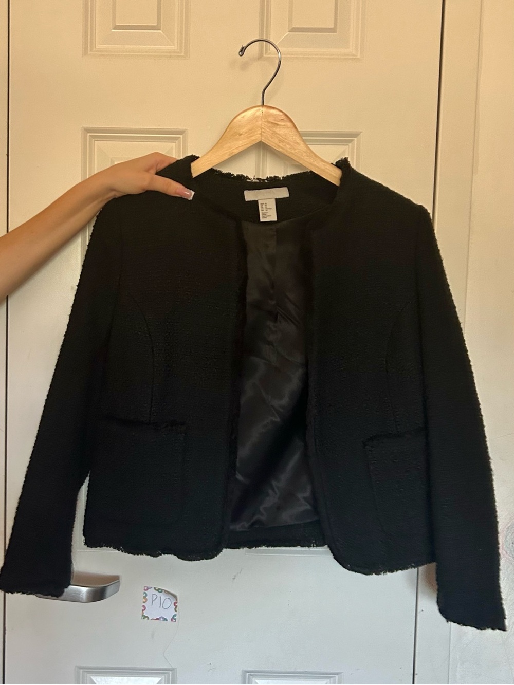 Classic Black Tweed Jacket - Women